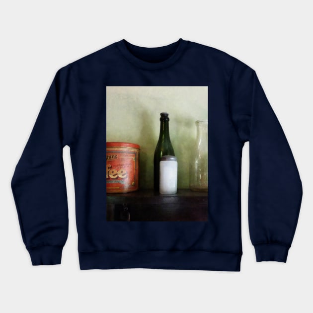 Cooking - Bottles and a Coffee Can Crewneck Sweatshirt by SusanSavad